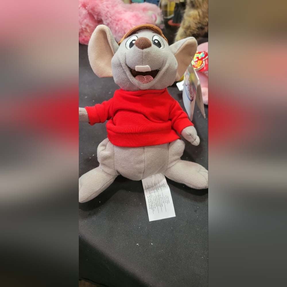 Vintage Disney Store BERNARD THE RESCUERS 7" BEAN BAG PLUSH DOLL RETIRED MOUSE